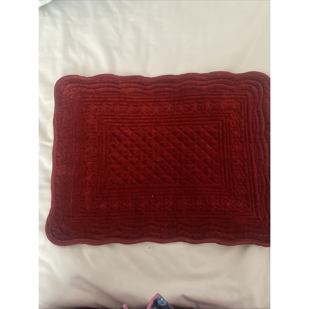 Red Velvety Placemats Rectangular-2